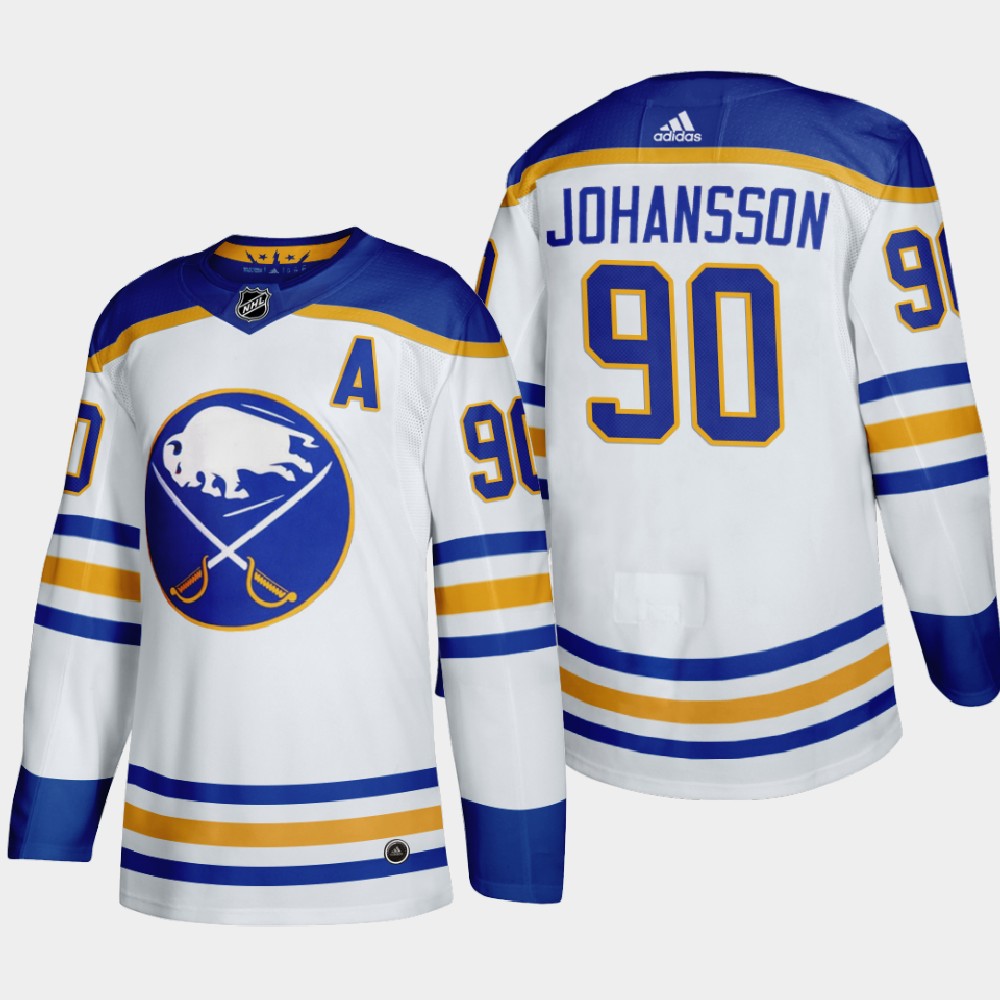 Buffalo Sabres 90 Marcus Johansson Men Adidas 2020 Away Authentic Player Stitched NHL Jersey White